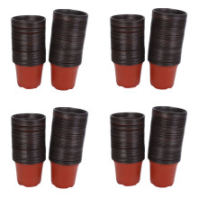 600Pcs 4.72 Inch Plastic Flower Seedlings Nursery Supplies Planter Pot/Pots Containers Seed Starting Pots Planting Pots