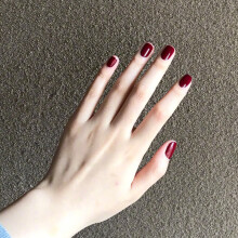 24pcs Red Wine False Nails, Fashion Manicure Patch