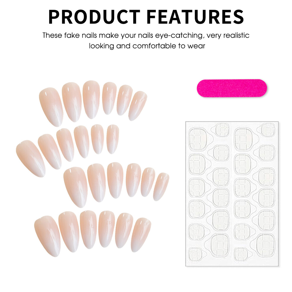 Reach-Tools Gradient Almond Fake Nails - Chip & Smudge Proof