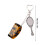 (Leopard Print) Cute Mini Comb & Mirror Keyring for Home Decor 2