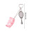 (Pink) Cute Mini Comb & Mirror Keyring for Home Decor 2
