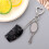 (Black) Cute Mini Comb & Mirror Keyring for Home Decor 2