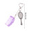 (Purple) Cute Mini Comb & Mirror Keyring for Home Decor 2