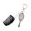 (Black) Cute Mini Comb & Mirror Keyring for Home Decor 3