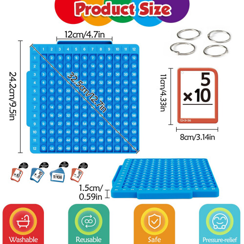 Math Flash Cards with Rings - Add, Subtract, Multiply, Divide 1