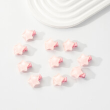 (Pink) 10PCS Mini Star Hair Clips - Christmas Gift