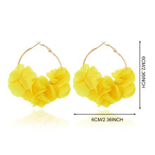 (1) Colorful Flower Hoop Earrings for Girls - Jewelry Gift