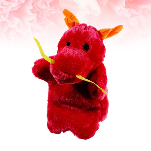 Chinesische Drachen-Plüschhandpuppe, rot, 1 Stück