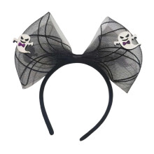 Bandeau d'Halloween en maille avec nœud papillon pour femme, taille unique