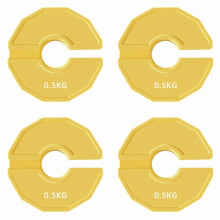 Disques d'haltères miniatures en caoutchouc pour salle de sport, 0,5 kg, lot de 4