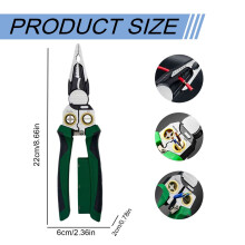 8-in-1 Wire Stripper with Voltage Tester, Multifunctional Electrical Pliers for Cutting, Pulling, Scraping