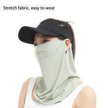 Sun Protection Face Masque: Cooling Scarf with Attached Cap - Neck Gaiter, UV Shielding Hood, Ideal for Outdoor Neck Protection and Shade