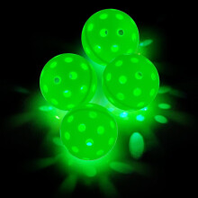 Glow-in-the-Dark Pickleballs, USAPA Approved, 4-Pack – Indoor/Outdoor, Compatible with Standard Play
