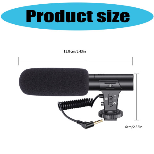 Studio Camera Microphones Two Technology 5M Pickup Ranges ABS Construction For Documentary Filming 2