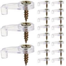 50 Pcs Glass Retainer Clips Mirror Cabinet Door Retainer Clips with Screws