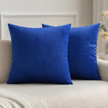 Poszewki na poduszki Royal Blue Velvet 18x18 cali 2 sztuki
