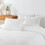 Ensemble de couette blanche bohème Queen en microfibre 3 pièces 6