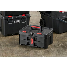Stack-n-Roll Two Drawer Tool Box for Small Parts and Power Tool Accessories, Fits Modular Tool Storage System
