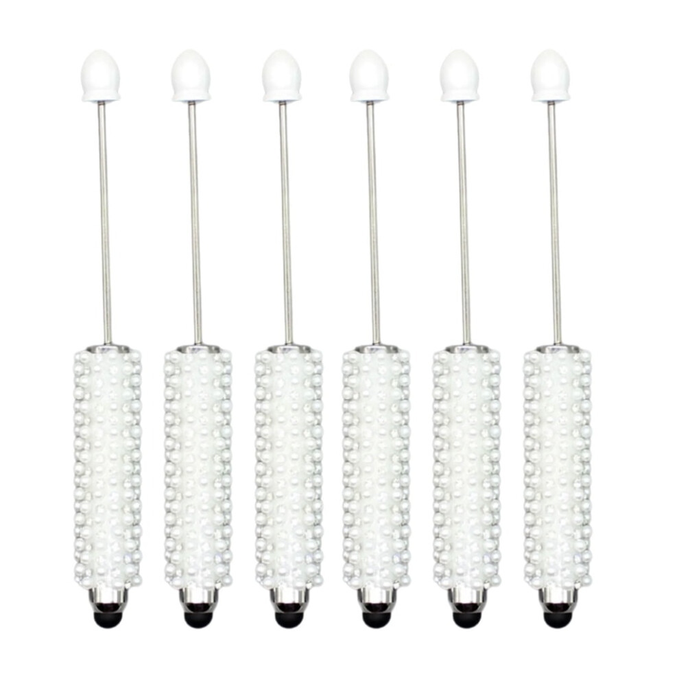 6Pcs Touching Screen Pen With Ballpoint Pen 2-In-1 Stylus Pen Beadable Stylus Ballpoint Pen For Student Artist Adult 9496895128188