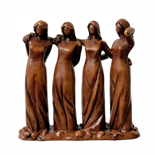 Γλυπτό 4Sisters, Χειροποίητο ειδώλιο ρητίνης – Δώρο Αδελφής & Καλύτερης Φίλης, Άγαλμα