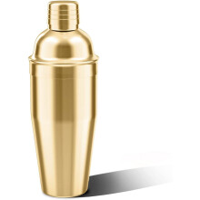 Cocktail Shaker,24 oz Martini Shaker,Food Grade Stainless Steel Martini Mixer Built-in Strainer,Drink Shaker,Bartender Kit Gifts. (Gold)