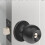 Black Entry With Key Door Lockset Knobs Flat Keyed Entrance Lock Knobs 1 Pack 7