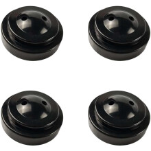 4 Pack Miniature Twin Desk Flag Holder, Two Hole Black Base For 4"x6" 5"x8" Stick Flags
