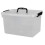 10.5 Quart Plastic Medium Storage Container, Clear Bin with Handle and Lid, 4-Pack 3
