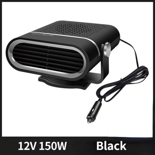 12V sort bærbar bilvarmer defroster 1000W
