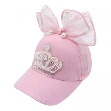 Kids Hat Baby Girl Casual Pearl Crown Pattern Baseball Cap Visor Hats Toddler Baseball Hat