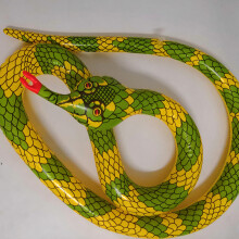 (Yellow Snake) Inflatable Snake Toy for Halloween Prank