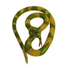 (Yellow Snake) Inflatable Snake Toy for Halloween Prank