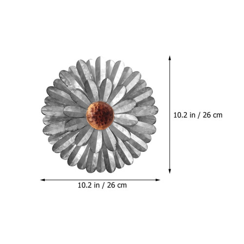 Decoração de parede em forma de flor de ferro, 26 cm 1