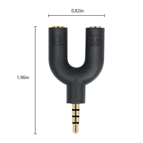 Sound Cable Adapter 3.5mm TRRS Headphone and Splitter Headphone Output Microphone Input 2PCS Convenient 2PCS 2