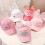 Boné infantil para menina, estilo casual, com coroa de pérolas, boné de beisebol com aba. 6