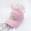 Boné infantil para menina, estilo casual, com coroa de pérolas, boné de beisebol com aba. 7