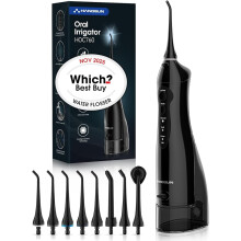Hangsun Water Flosser for Teeth Cordless Oral Irrigator Dental Water Jet Electric Tooth Flosser with 8 Jet Tips 300ML Water Tank