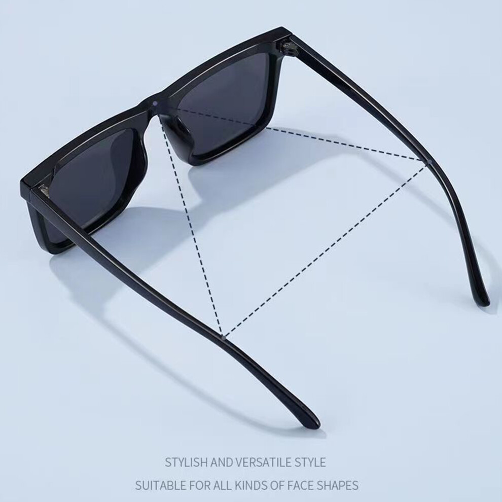 Hue-Grain Trendy Square Sunglasses For Women - Uv Protection