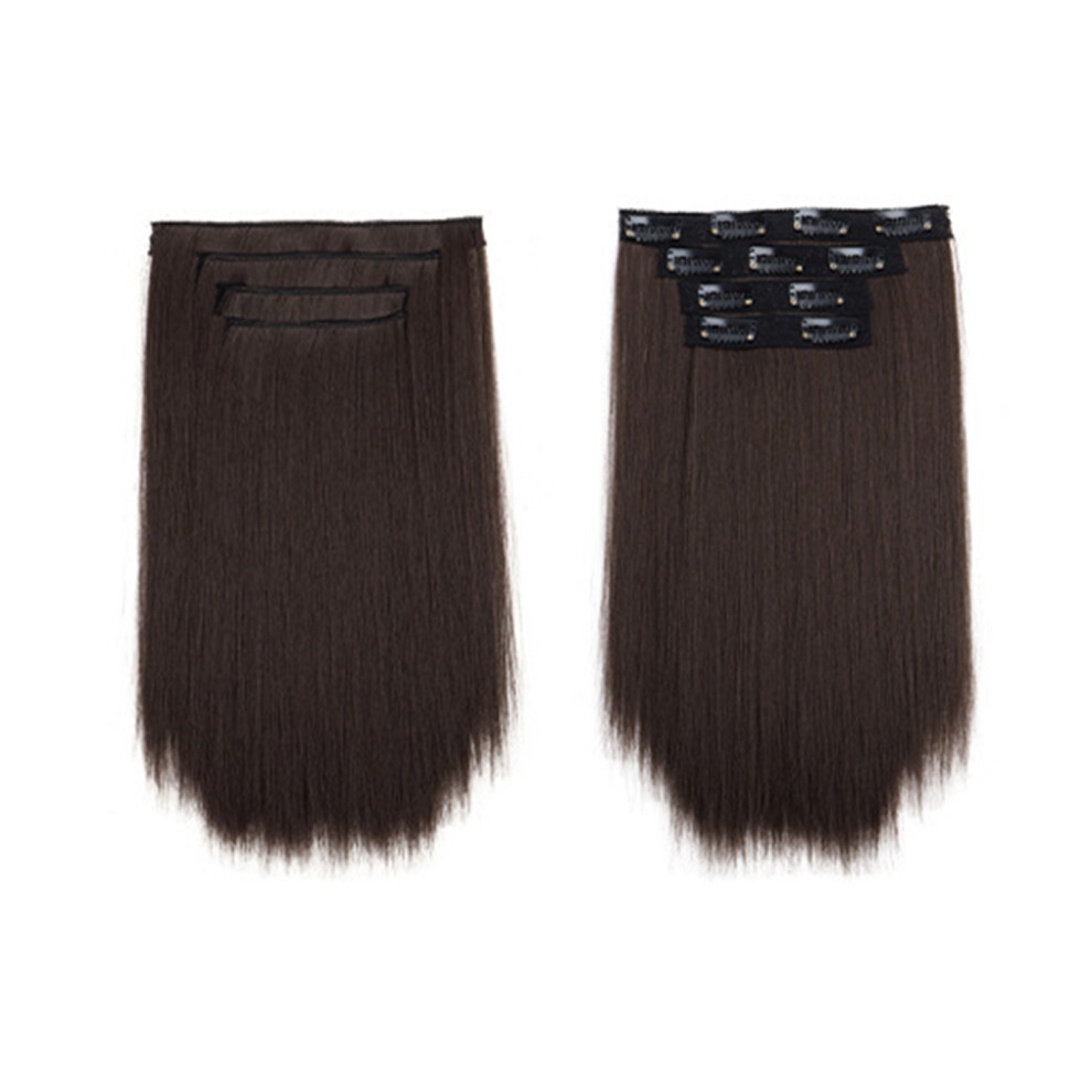 Penghui-Toys (4) 4Pcs Clip-In Hair Extensions, Long Straight, Invisible
