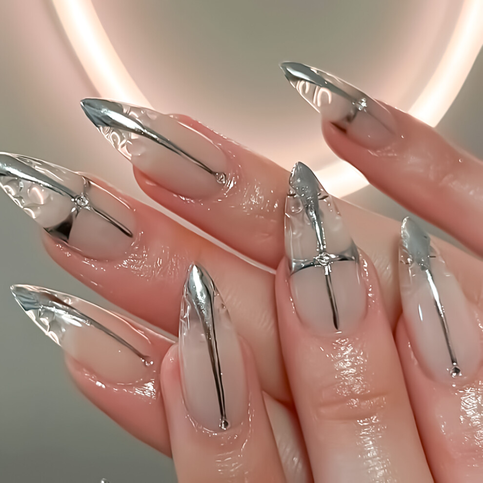 Phui-Pet-Supplies Gothic Almond Press-On Nails For Diy Decoration
