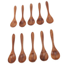 10-teiliges Holzlöffel-Set, handgefertigt, Größe 13x3 cm