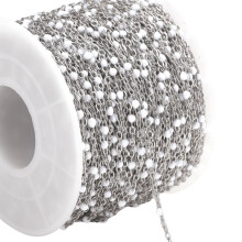 Sparkling 2M Stainless Steel Bead Chain Jewelry Making Chain Craft Chain Supplies Suitable for Necklace Creation
