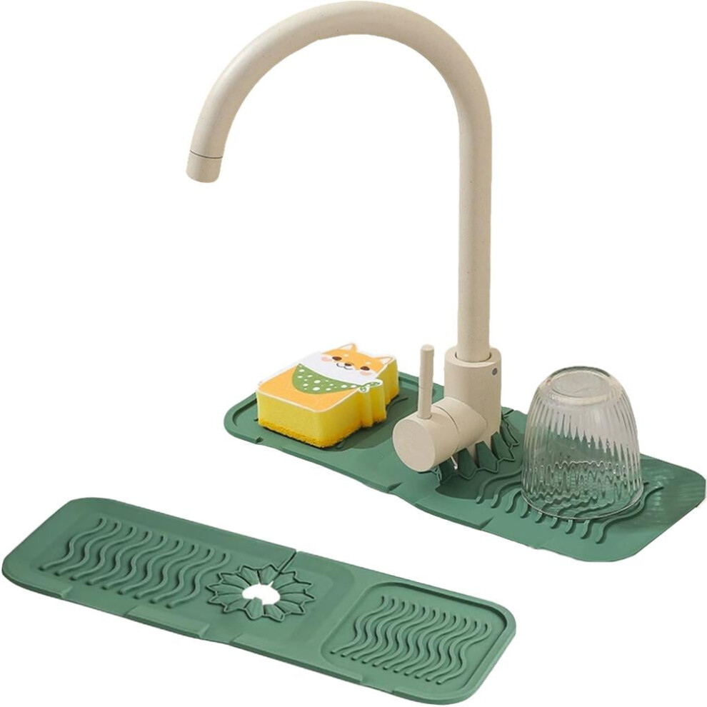 Foldable Silicone Faucet Guard Mat For Kitchen & Bathroom Sink Â Keeps Countertops Dry, Compatible With Most Faucets 9353595525139