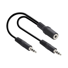Portable 3.5mm Y Splitter: Female to 2-Male Cable for Simultaneous Device Sharing