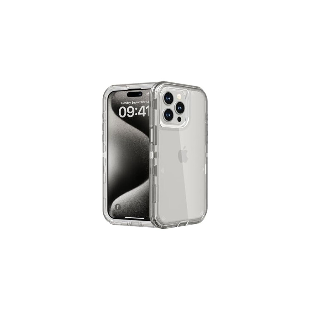 Fu1999 Iphone 15 Pro Case – Heavy Duty Shockproof, Anti-Drop, Dual-Layer Transparent Cover, Compatible With Iphone 15 Pro (6.1") 9313598091994