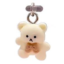 Cute Cartoon Bear Type-C Charging Port Cover, Dust Plug & Protector for Phones, Tablets, Laptops