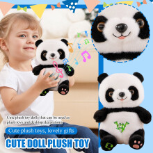 Pandy Plush Toy with LED Lights & Music – Calming Sleep Soother, Compatible with Easter, Christmas, Valentine's Day