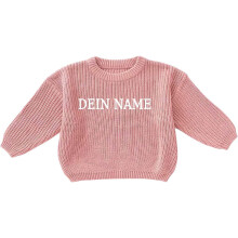 Girls Sweaters,Kids Sweater with Name Embroidery Knitted Pullover Winter Clothing for Boys and Girls,Fall Sweaters,Z04 Light Pink,6-7 Years