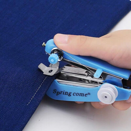 Manual Sewing Machine Handheld Sewing Machine Easy to Use Handy Needlework Tool Small Sewing Machine for Sewing Clothes 1