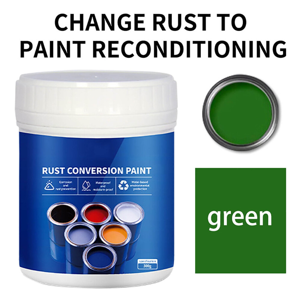 Weatherproof Rust Converter For Metal | Water-Based Anti-Rust Coating | Compatible With Steel, Iron, Color Steel Tiles, Fences & Furniture | 300G 9313598095862